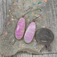 Pink Opal Oval Hook Earrings - alternate view
