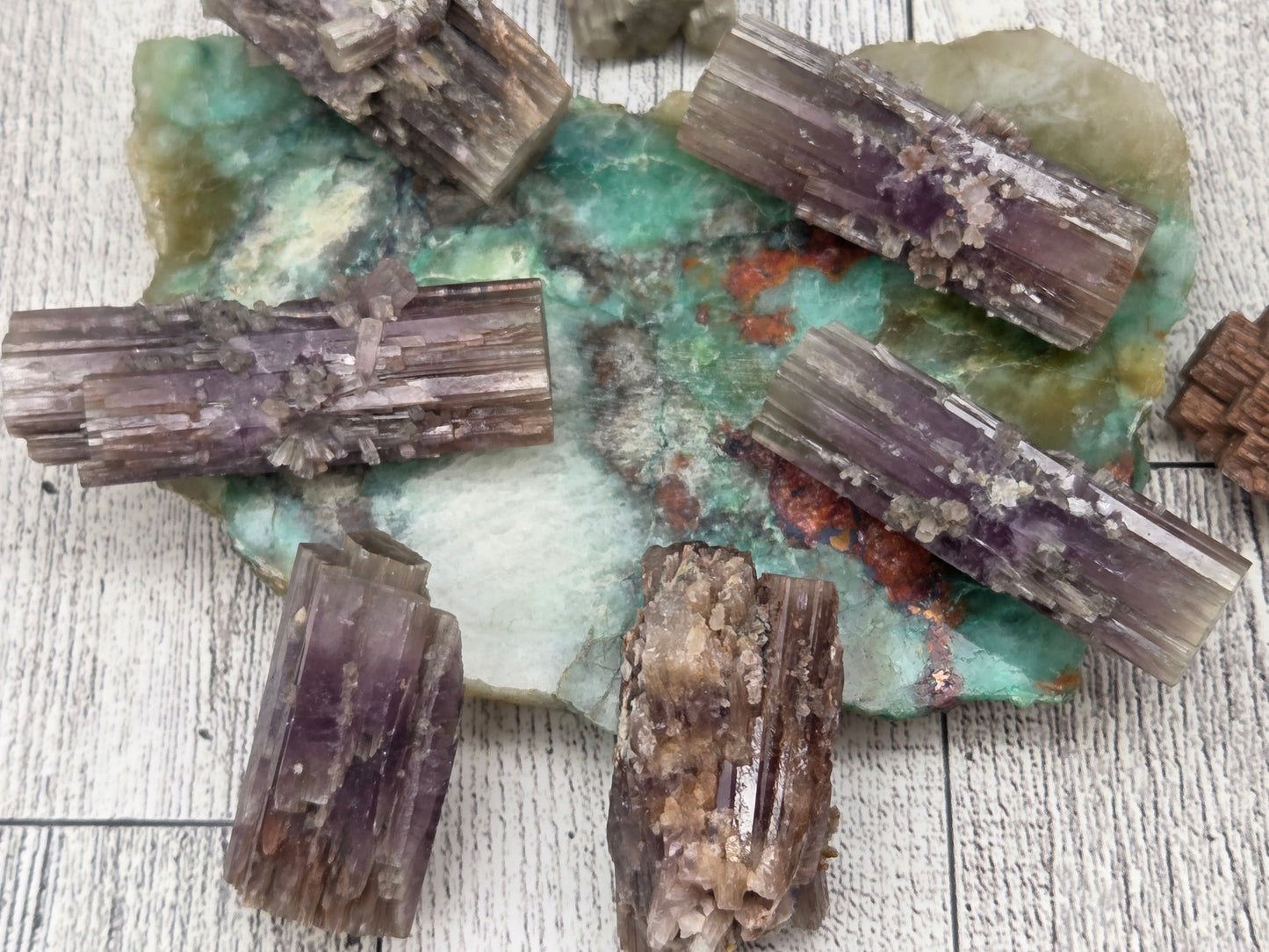 Bi-Colored Aragonite Crystal Specimen