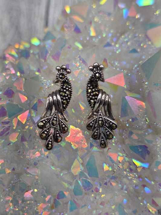 Peacock Post Earrings