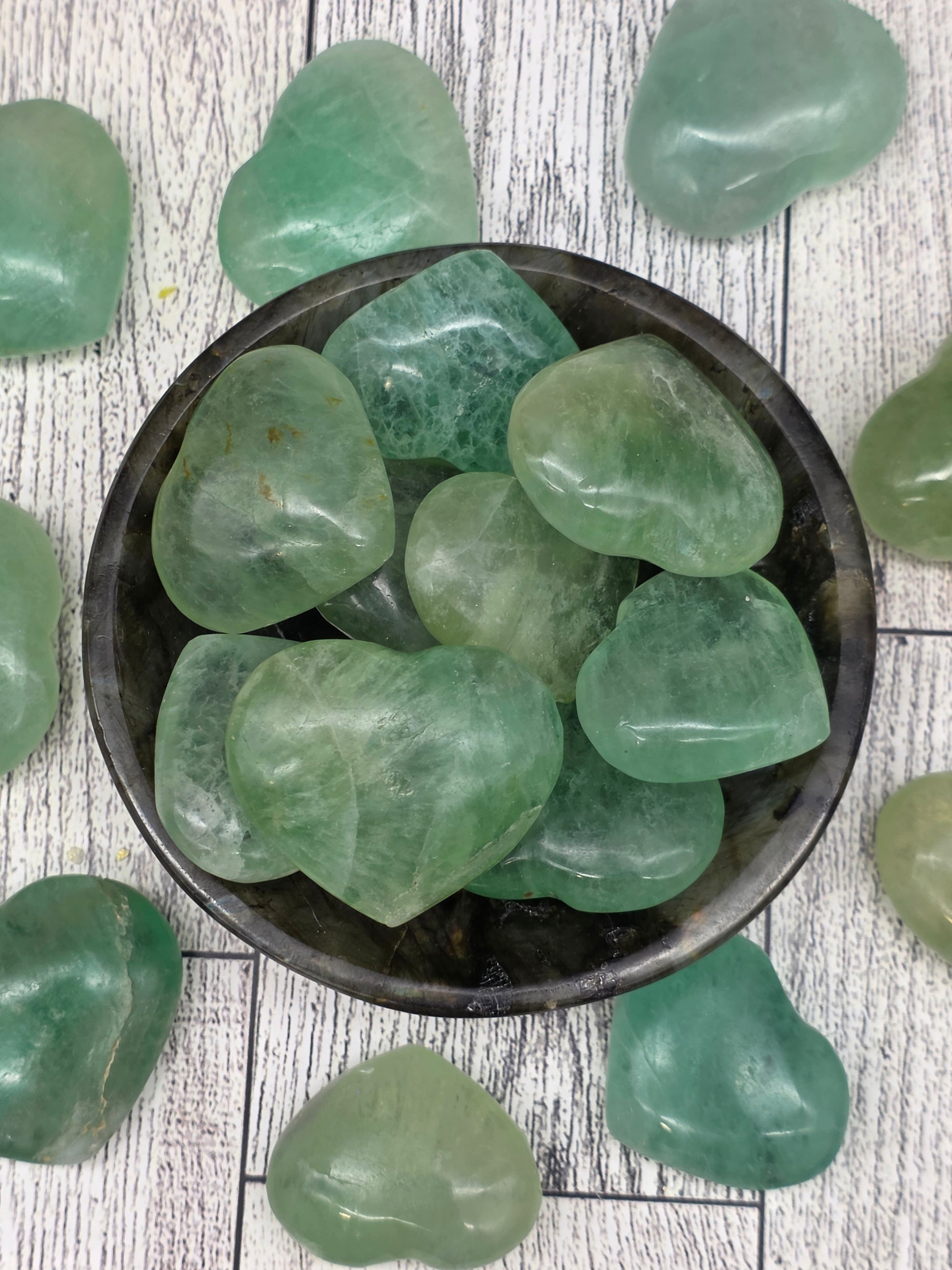 Green Fluorite Heart