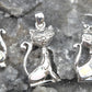 Sterling Silver Opal Cat Jewelry Set - detail shot
