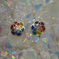 Flower of Life Inlaid Post Earrings