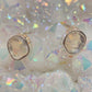 Moonstone Post Earrings - size reference