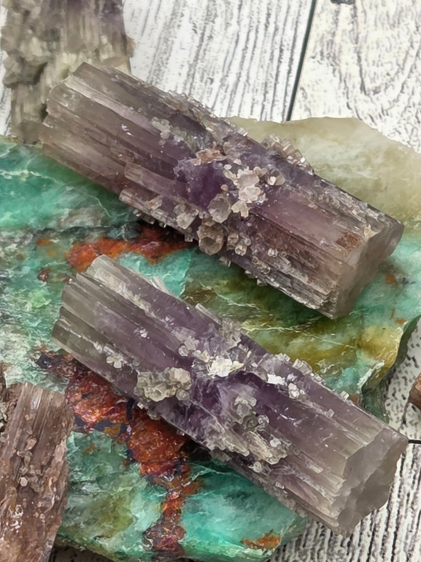 Bi-Colored Aragonite Crystal Specimen