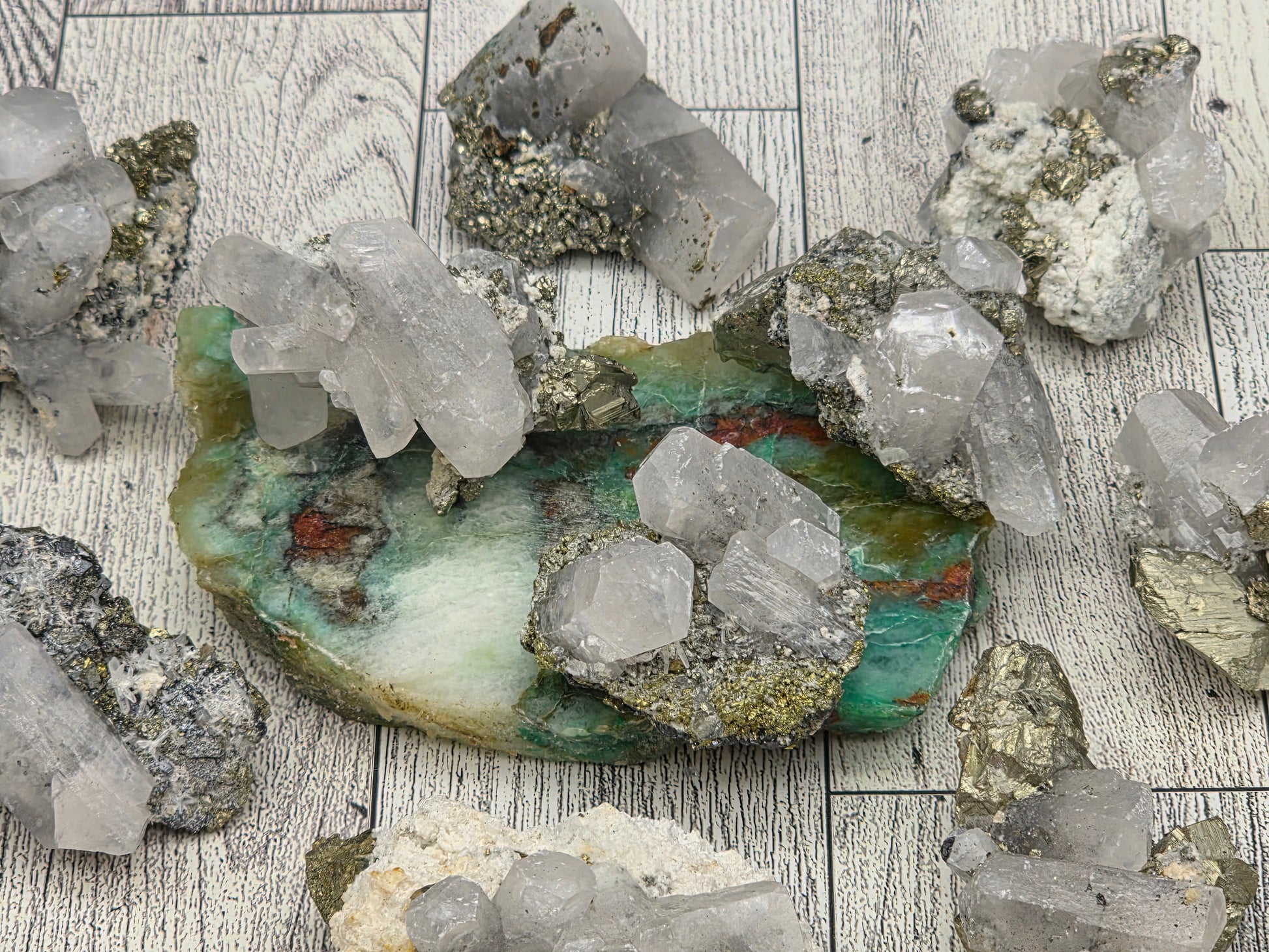 Calcite with Pyrite Specimen - alternate view