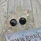 Round Crystal Earrings - size reference