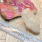 Half-Face Druzy Agate Skull - detail shot