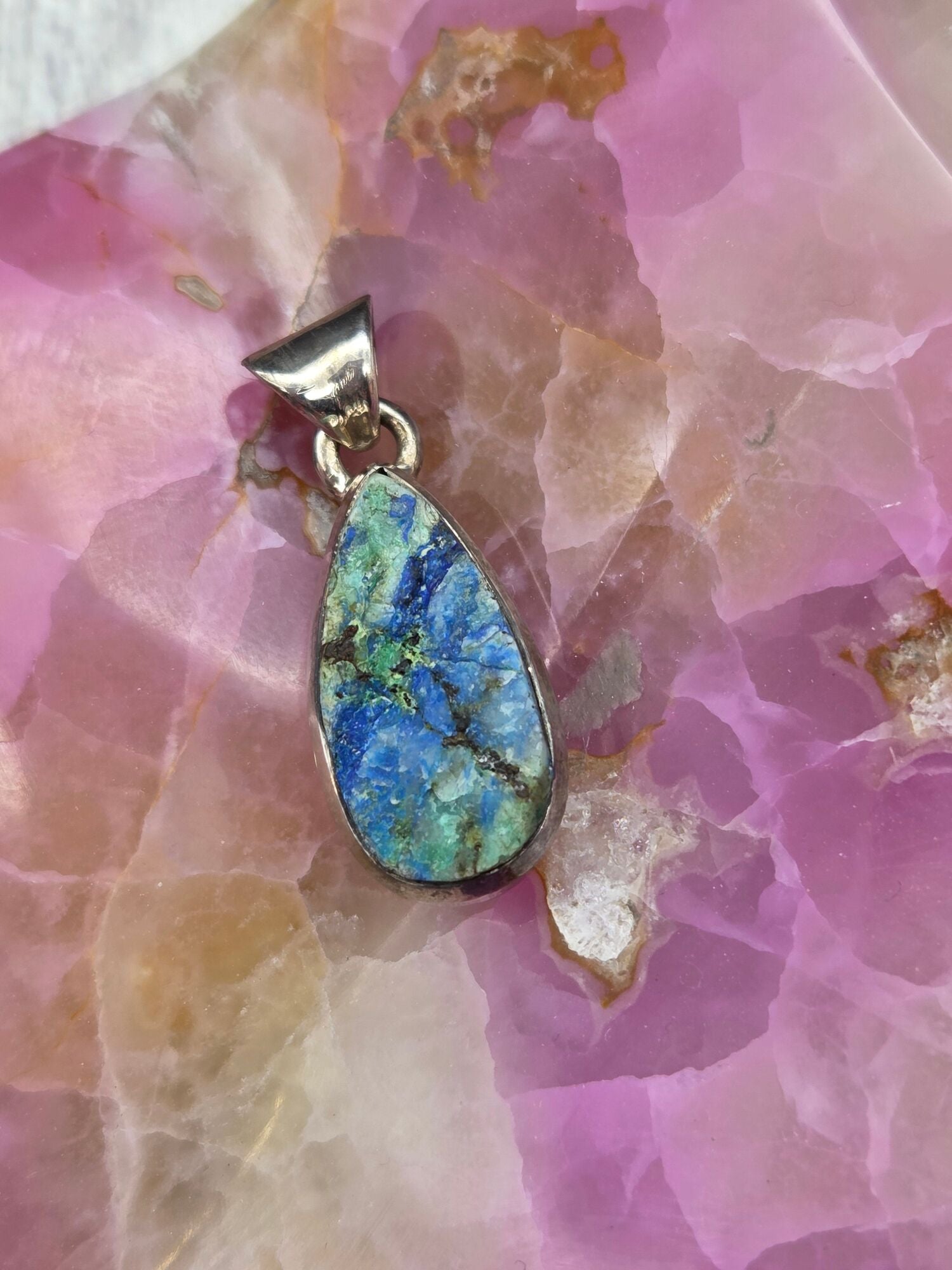 Azurite Pendant - detail shot
