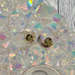 Amber Moon Post Earrings - detail shot
