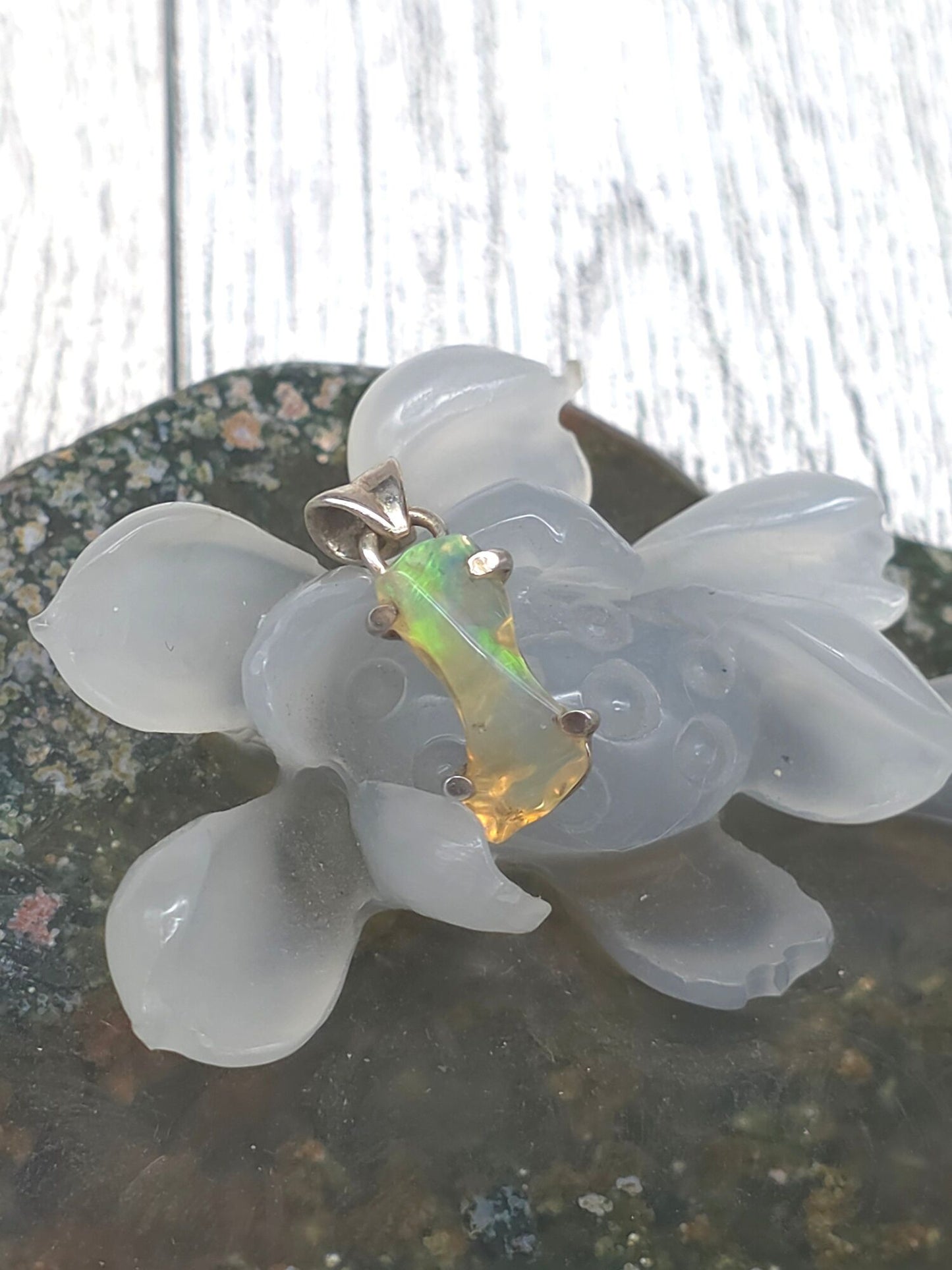Ethiopian Opal Pendant - alternate view