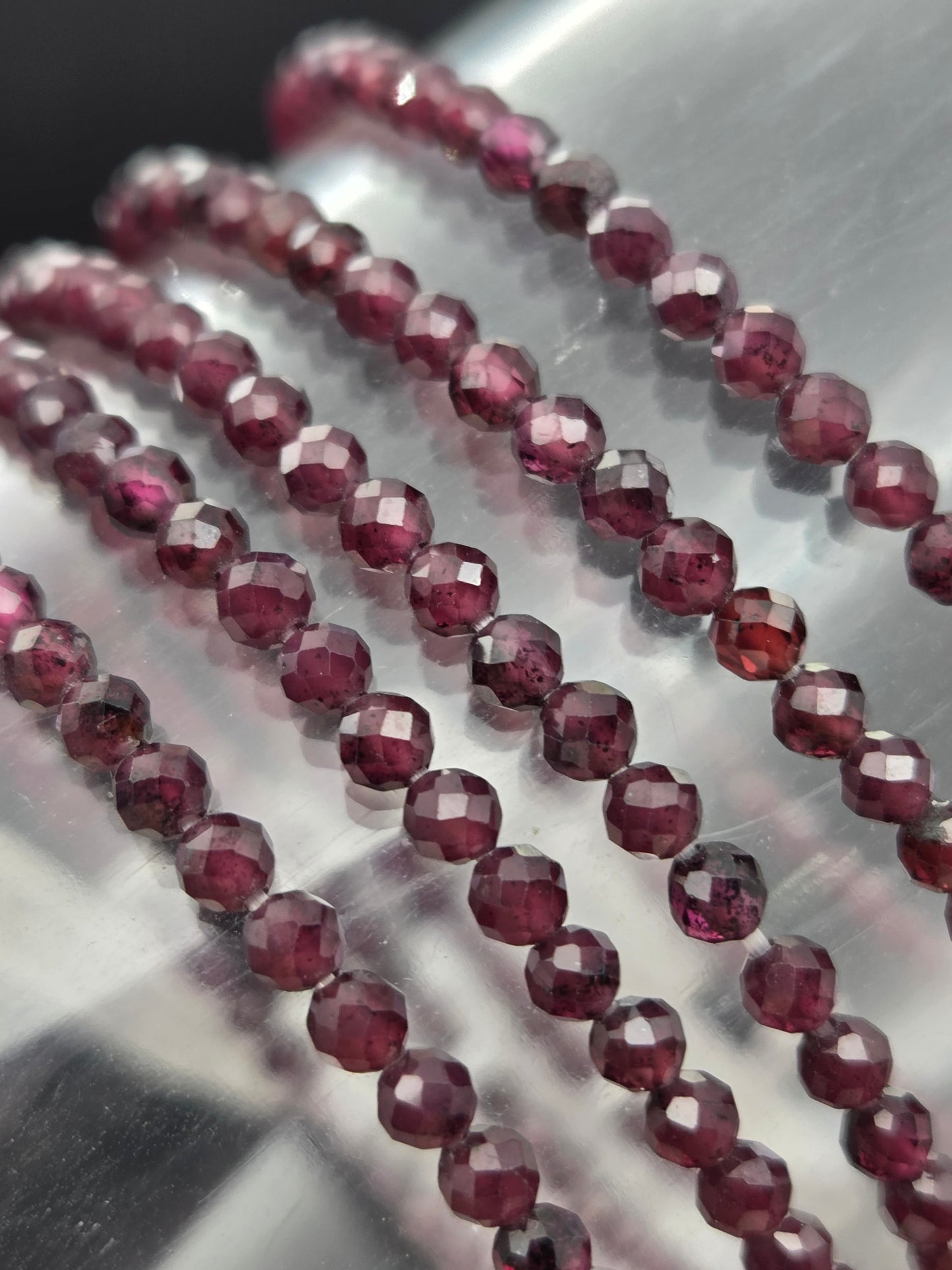 Purple Garnet Stretchy Bracelet