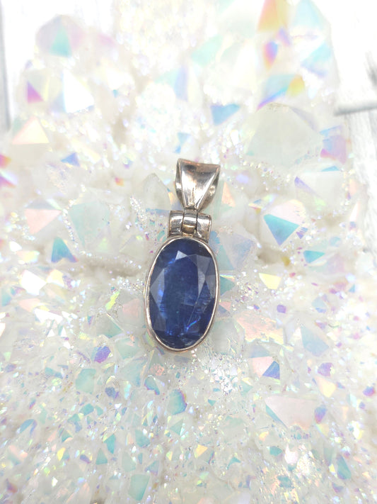 Faceted Blue Kyanite Pendant