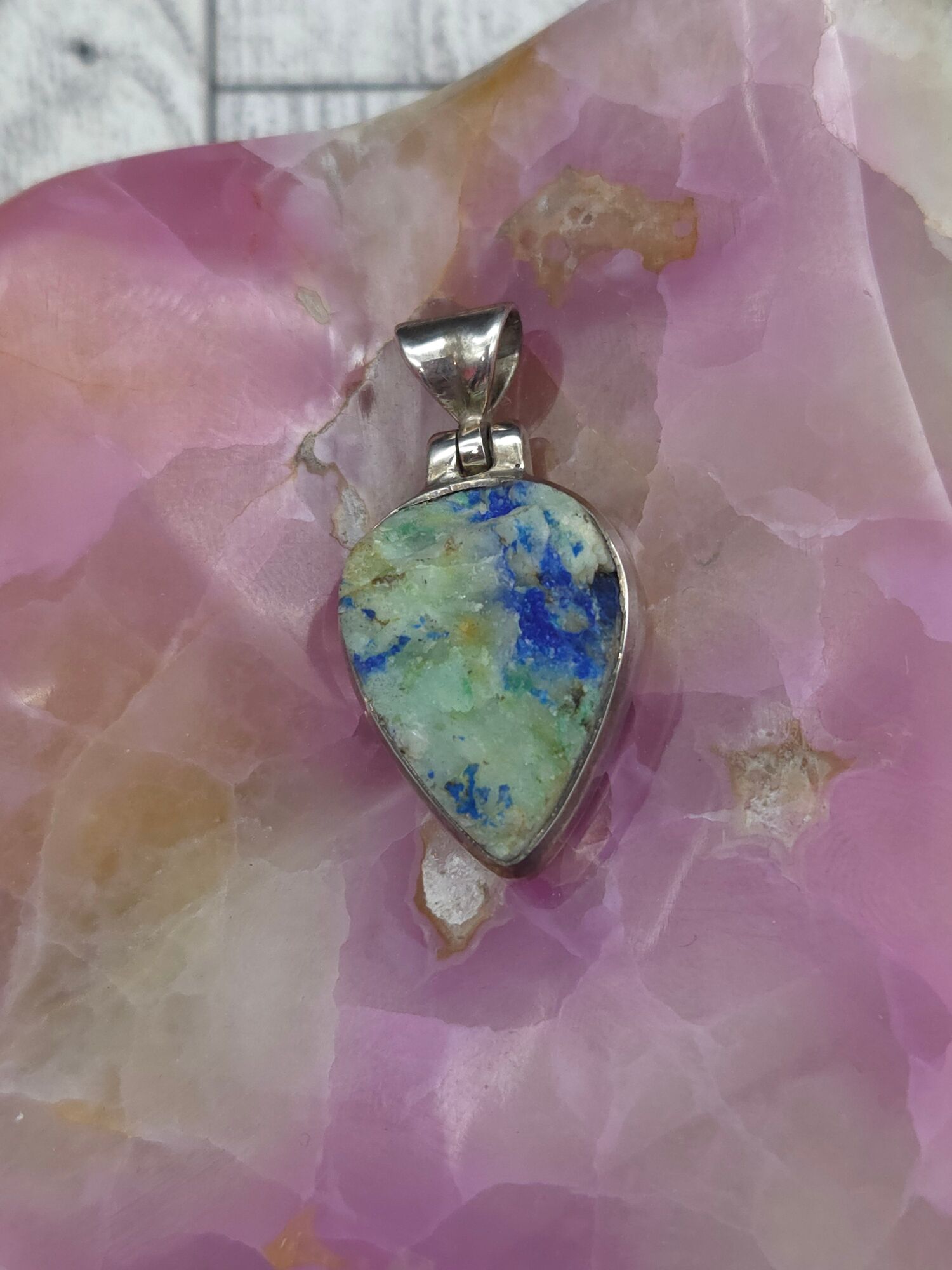 Azurite Pendant - alternate view