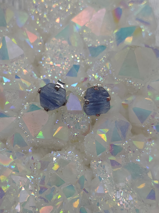 Blue Kyanite Post Earrings