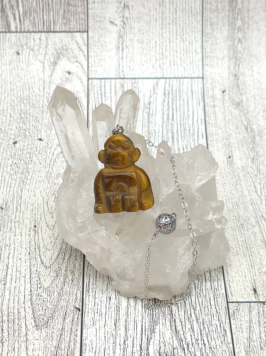 Tiger Eye Monkey Pendulum