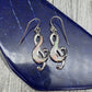 White Opal Treble Clef Hook Earrings