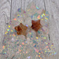 Crystal Star Earrings - detail shot
