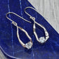 Swiss Blue Topaz Oval Hook Earrings