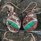 Hammered Silver Opal Earrings