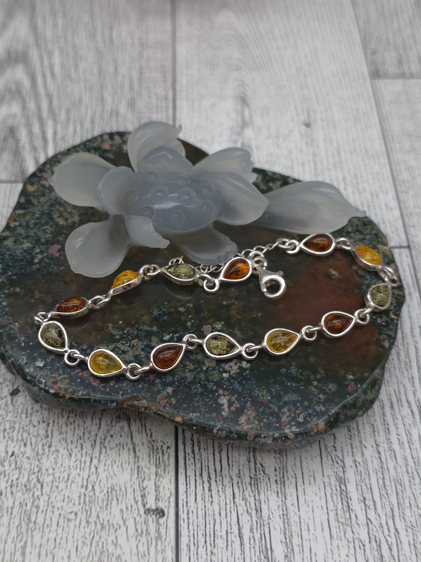Amber Tear Drop Bracelet