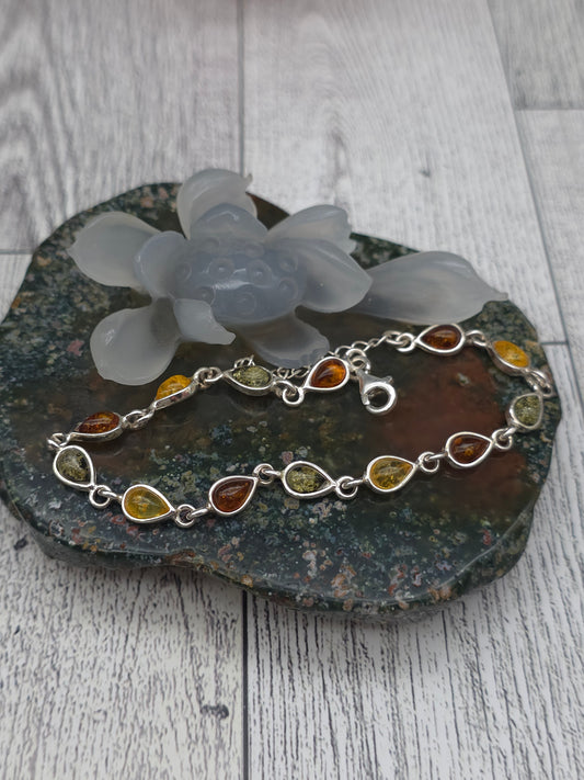 Amber Tear Drop Bracelet