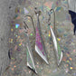 Pink Opal Triangle Earring and Pendant Set