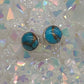 Large Turquoise Post Earrings