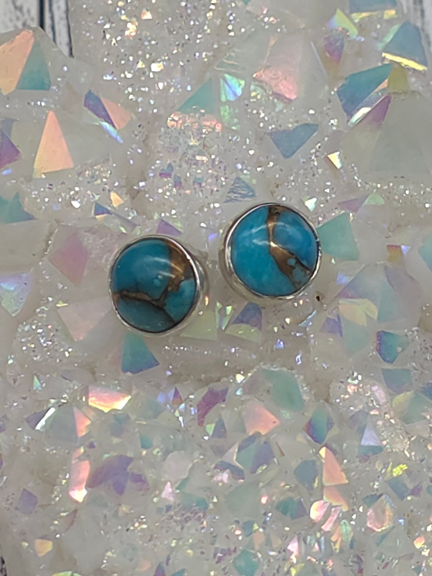 Large Turquoise Post Earrings