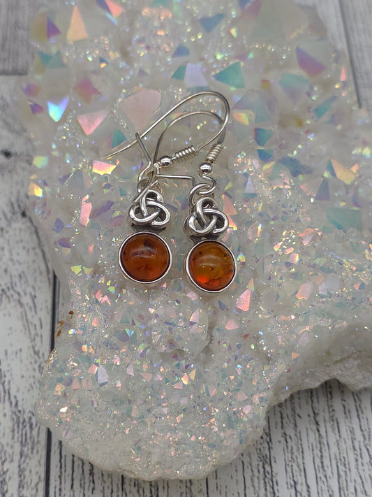 Celtic Amber Earrings