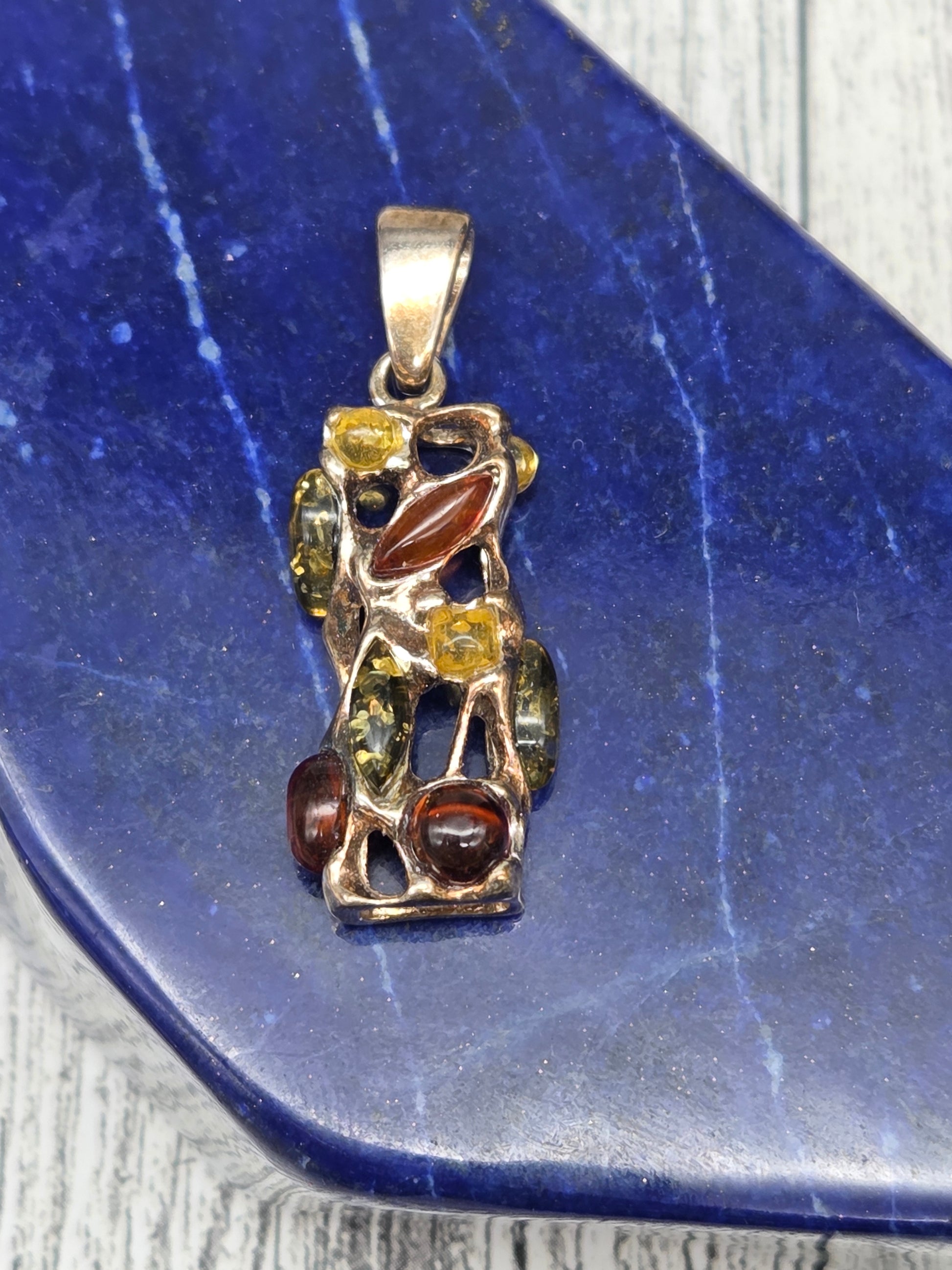 Modern Amber Pendant - alternate view