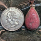 Thulite Sterling Silver Pendant - size reference