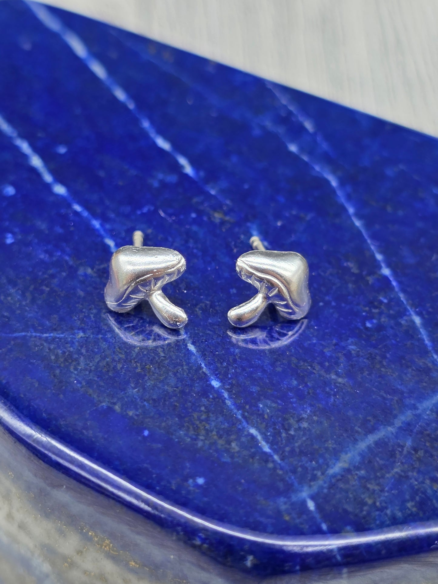 Sterling Silver Mushroom Post Earrings