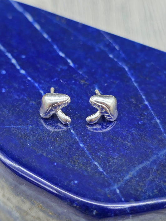Sterling Silver Mushroom Post Earrings