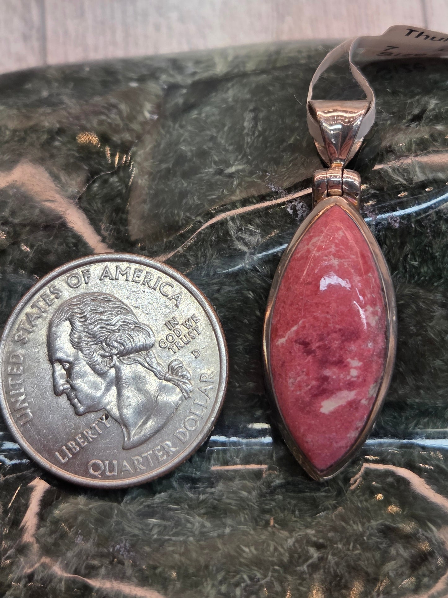 Thulite Sterling Silver Pendant