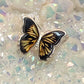 Hand Carved Amber Butterfly Pendant Monarch