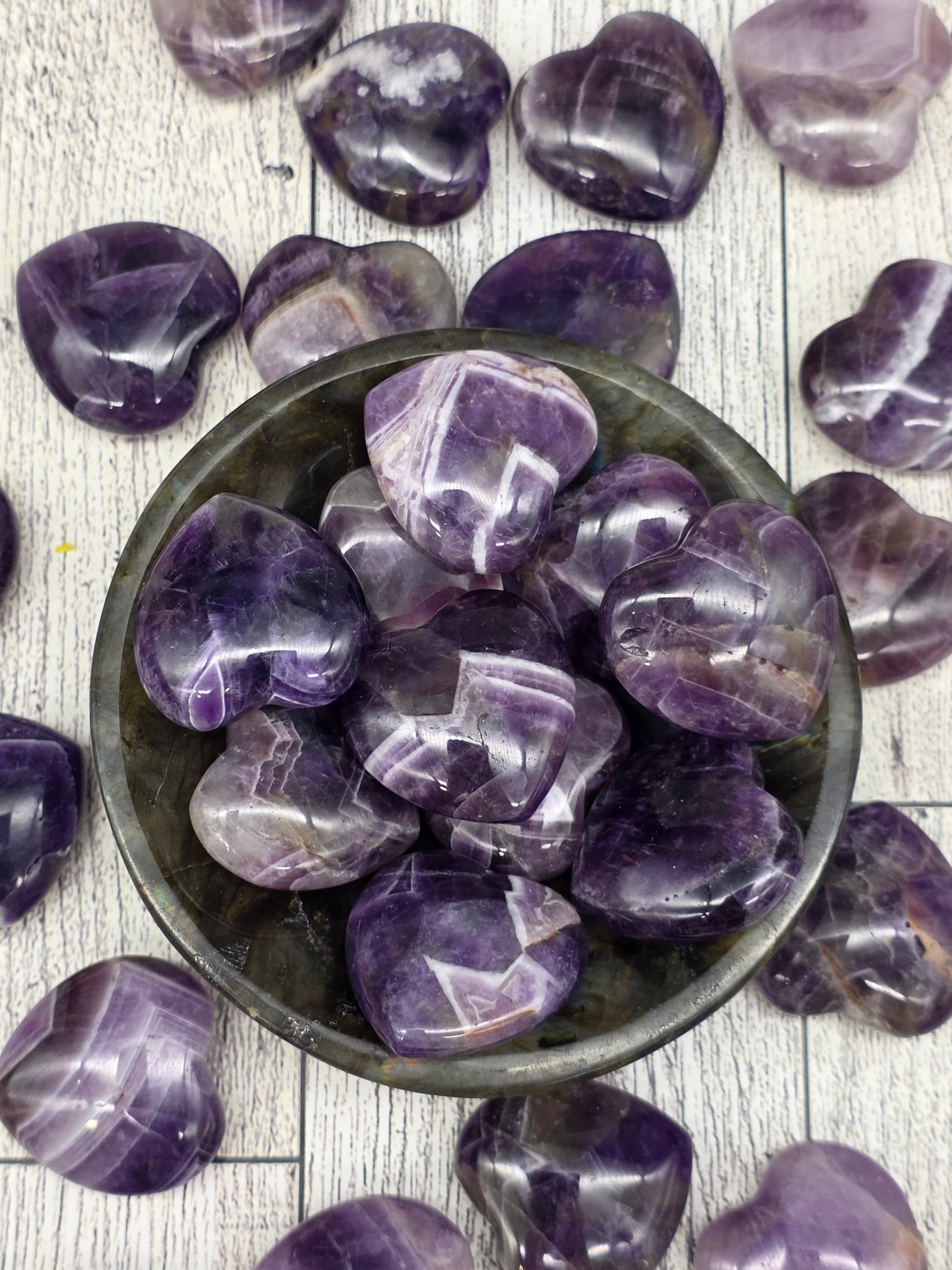 Chevron Amethyst Heart