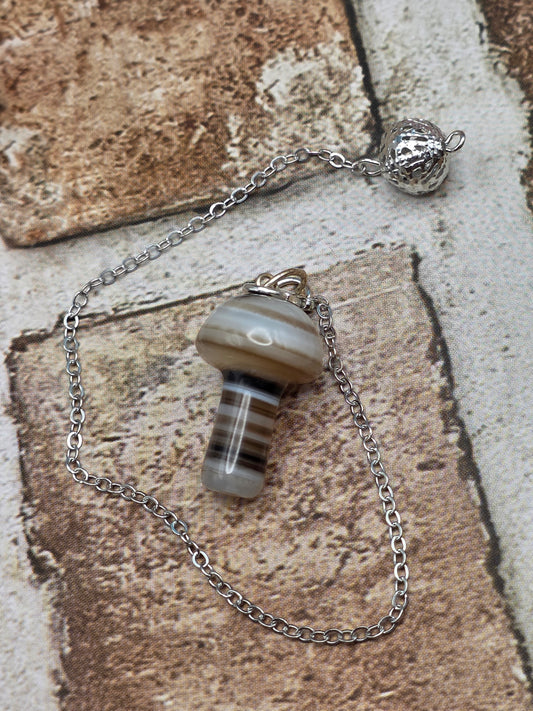 Agate Mushroom Pendulum