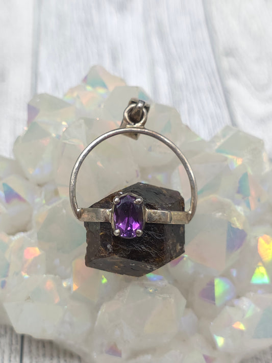Brown Tourmaline Amethyst Pendant