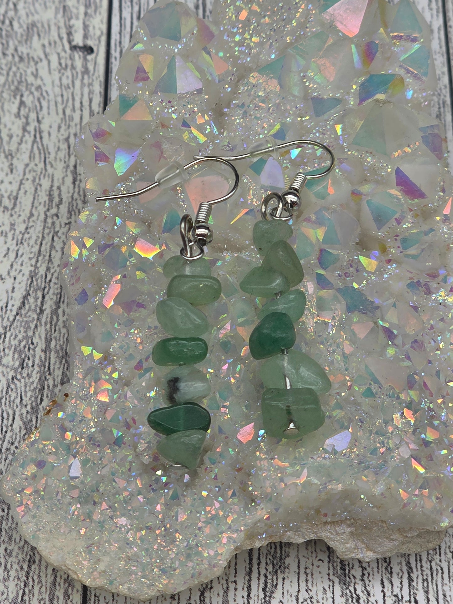 Crystal Chip Hook Earrings