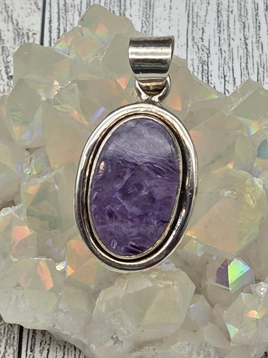 Oval Charoite Pendant