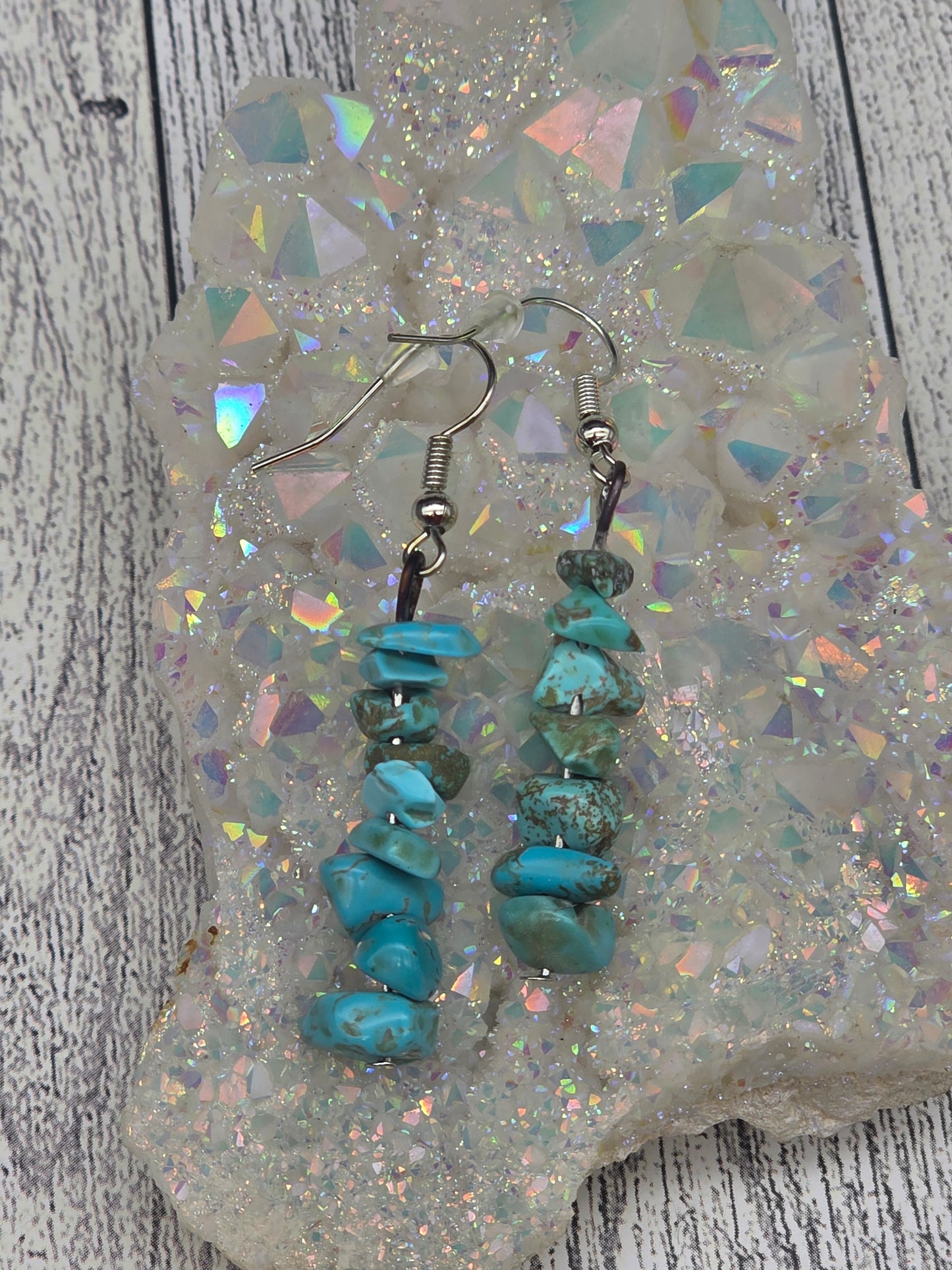 Crystal Chip Hook Earrings