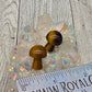 Tiger Eye Mushroom Earrings - alternate view