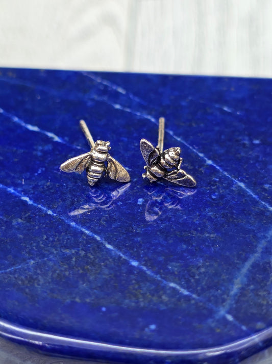 Sterling Silver Bee Post Earrings