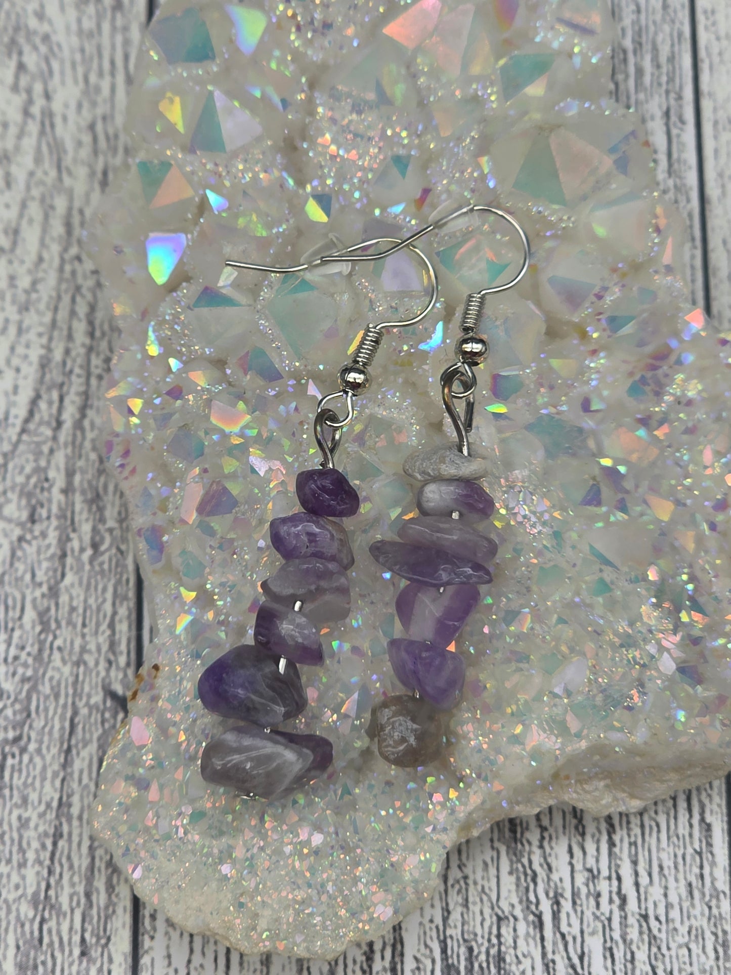Crystal Chip Hook Earrings
