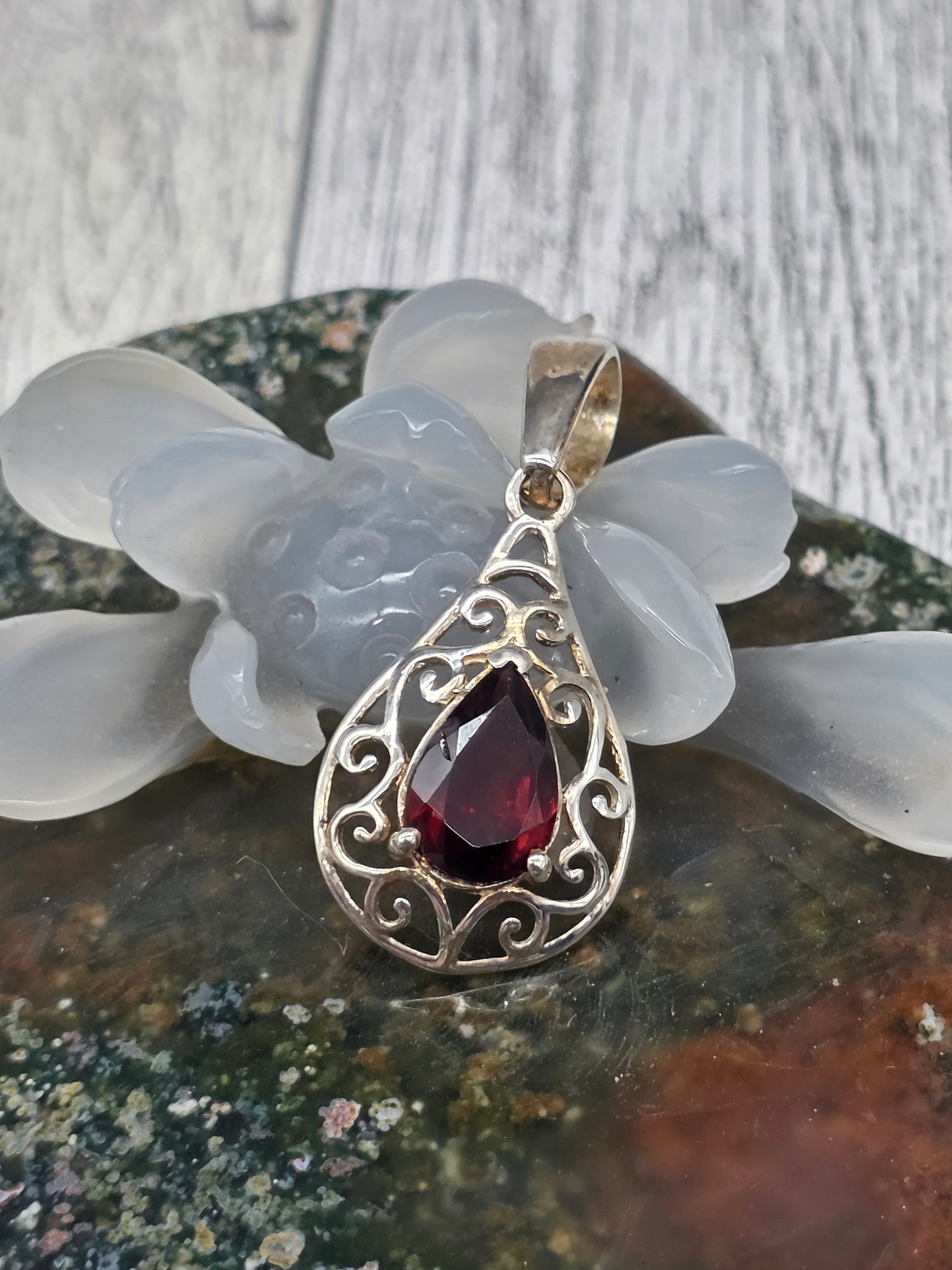 Ornate Garnet Pendant