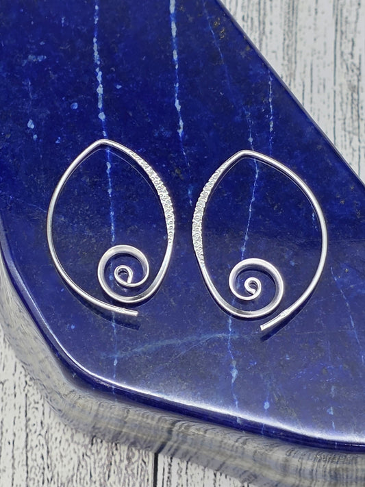 Sterling Silver Spiral Earrings