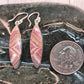 Rhodochrosite Hook Earrings - detail shot