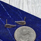 Sterling Silver Angel Wing Post Earrings - alternate view