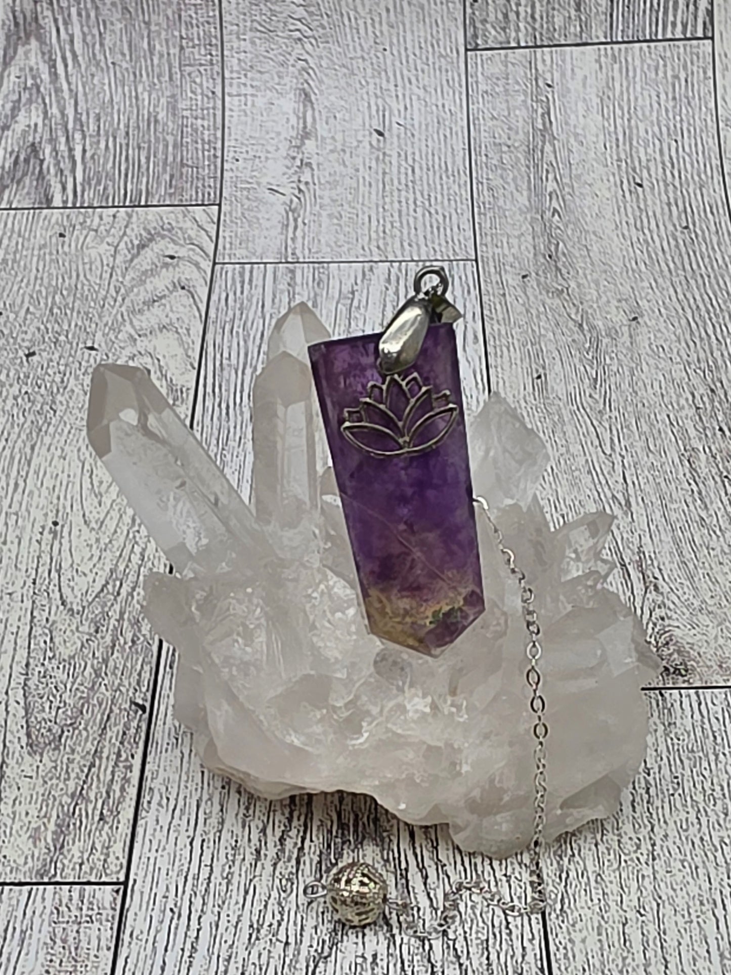 Crystal Lotus Pendulum
