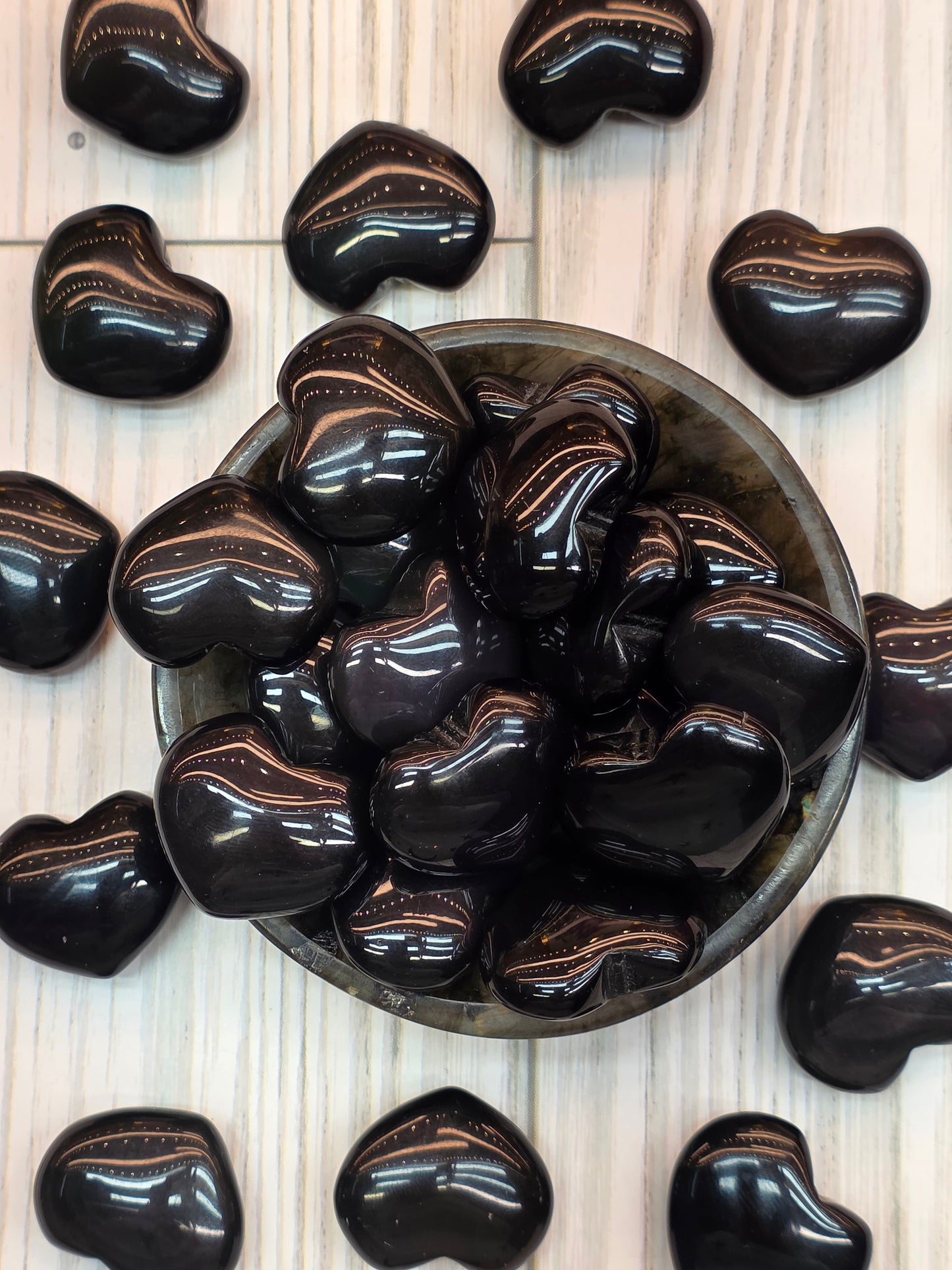 Rainbow Obsidian Heart Pocket Size